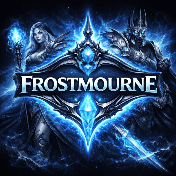 Frostmourne image featuring powerful characters and icy themes for MMO trading.
