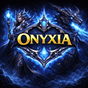 Epic dragon and mage character from Onyxia raid in WoW game.
