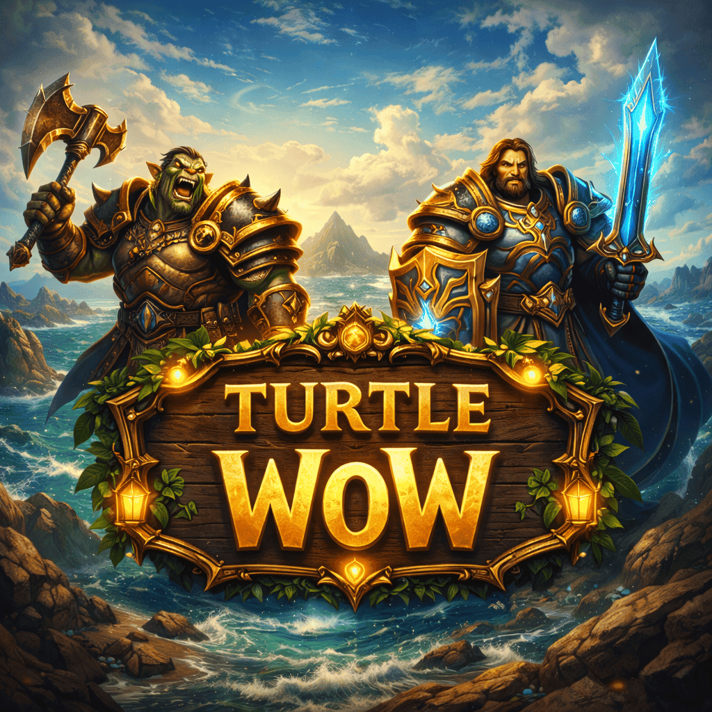 Official Turtlw WoW game art, showcasing classic and custom private servers for World of Warcraft.